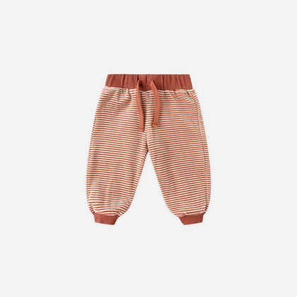 Quincy Mae Velour Relaxed Sweatpant ~ Candy Stripe