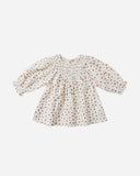 Quincy Mae V Smocked Dress ~ Winter Ditsy