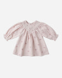 Quincy Mae V Smocked Dress ~ Bows