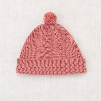 Misha & Puff Garter Hat ~ Rosewood