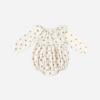 Quincy Mae Wendy Romper ~ Holly Berry