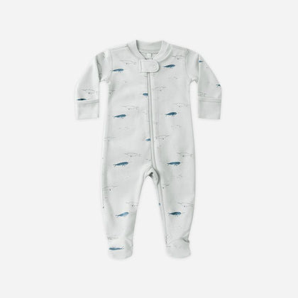 Quincy Mae Zip Long Sleeve Sleeper Footie ~ Narwhals