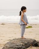 Go Gently Nation Woven Ruffle Top~ Chambray