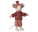 Maileg Big Sister Winter Mouse w/Ski Set ~ Rose