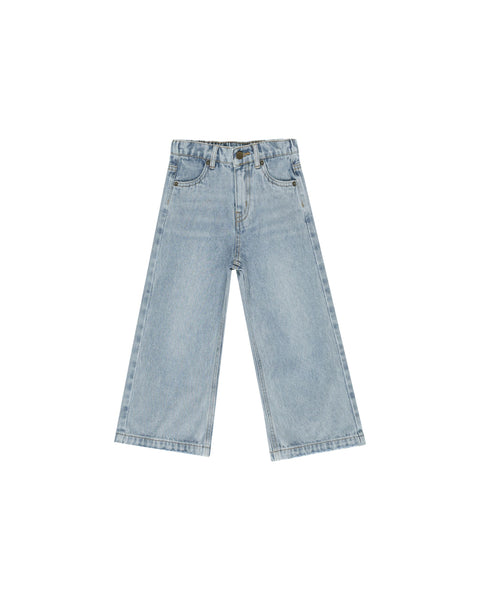 Rylee & Cru Straight Leg Pant ~ Light Washed Denim