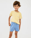 Oso & Me Willie Kid T-Shirt ~ Yellow Sport Stripe