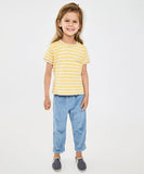 Oso & Me Willie Kid T-Shirt ~ Yellow Sport Stripe