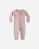 Quincy Mae Zip Long Sleeve Sleeper ~ Mauve Ditsy
