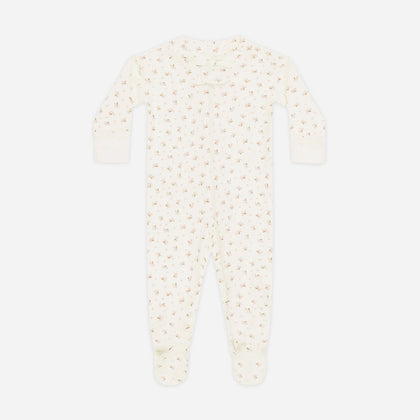 Quincy Mae Zip Long Sleeve Sleeper Footie ~ Fleur
