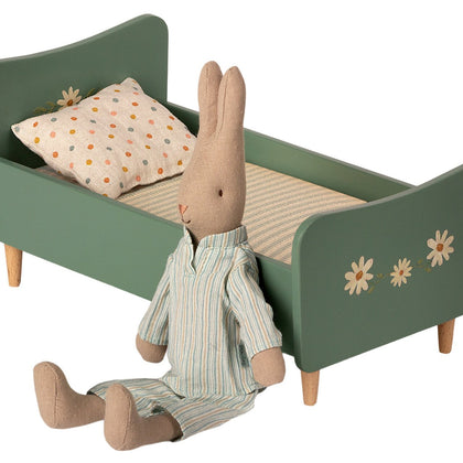 Maileg Mini Wooden Bed  - Mint