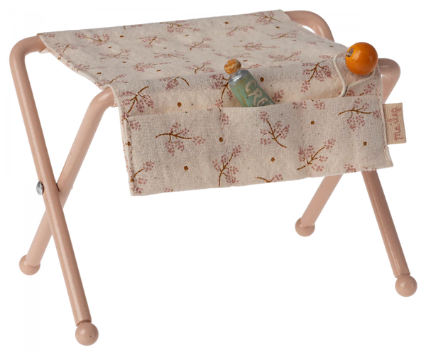 Maileg Nursery Table , Baby Mouse in Rose