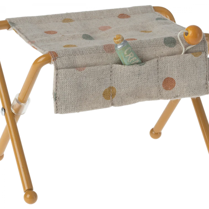 Maileg Nursery Table , Baby Mouse in Ocher