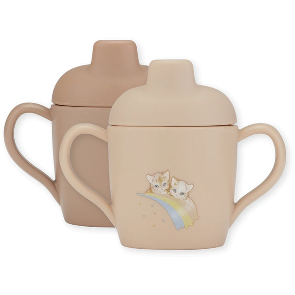 Konges 2 Pack Sippy Cups - Rainbow Kitty