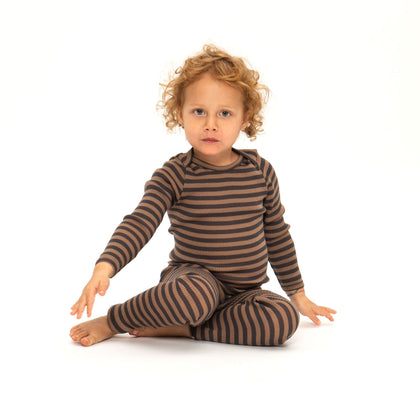 Minimalisma Arona Leggings ~ Almost Nut Stripes