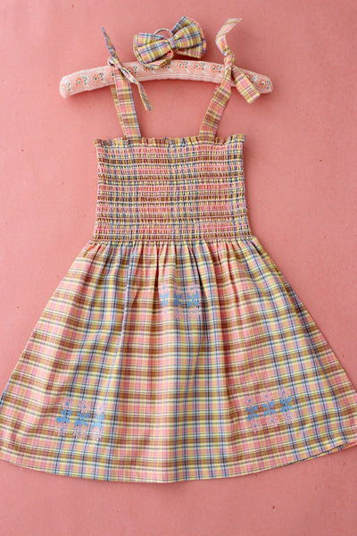 Bonjour Diary Long Skirt Dress ~ Rainbow Check