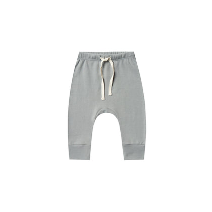 Quincy Mae Drawstring Pant in Dusty Blue