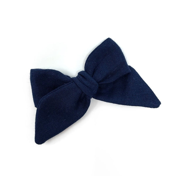 Lulu Loves Classic Tied Bow in Navy