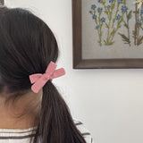 Lulu Loves Skinny Ribbon Pigtail Bows in Rose