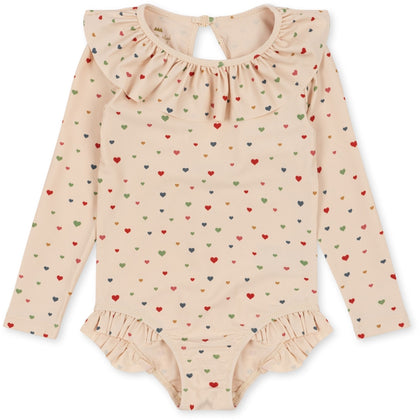 Konges Manuca Frill Swimsuit ~ Multi Hearts