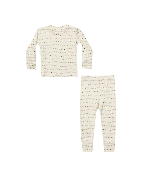 Rylee & Cru Organic Long Sleeve Pajama Set ~ Lights