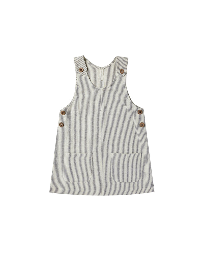 Rylee + Cru Overall Dress in Railroad Stripe | Wee Mondine