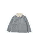 Rylee + Cru Shearling Chore Coat ~ Dusty Blue