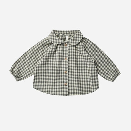 Rylee & Cru Nellie Blouse in Marine Gingham