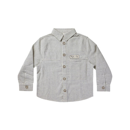 Rylee + Cru Walker Overshirt ~ Railroad Stripe