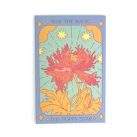 Sow the Magic Poppy Star Tarot Garden + Gift Seed Packet