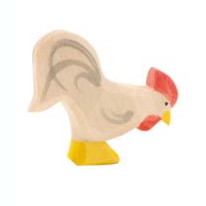 Ostheimer Wooden Rooster, White