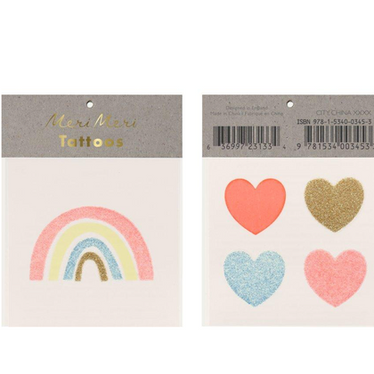 Meri Meri Rainbow & Heart Small Tattoos