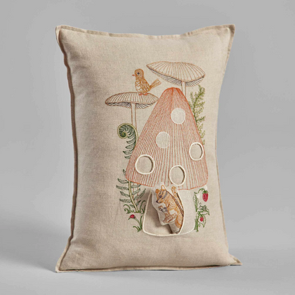 Coral & Tusk Mushroom House Pocket Pillow