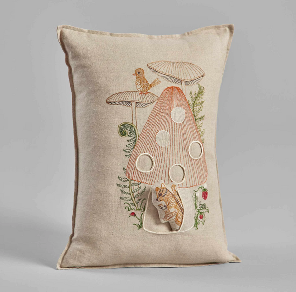Coral & Tusk Mushroom House Pocket Pillow