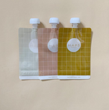 Haps NORDIC Reusable Smoothie Bags  - Grey/Pink/Mustard