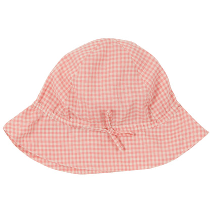Emile et Ida Pink Gingham Cotton Hat