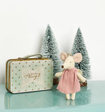 Maileg Angel Mouse in Suitcase