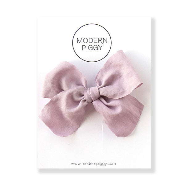 Modern Piggy - Smokey Lavender | Ribbon Bow: Alligator Clip