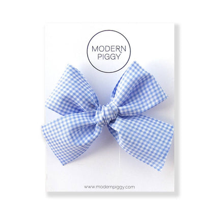 Modern Piggy - Carolina Blue | Ribbon Bow: Alligator Clip