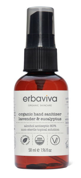 erbaviva USDA Organic Lavender Eucalyptus Hand Sanitizer 1.96 fl oz