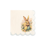 My Mind’s Eye - PLNP236 - Vintage Easter Bunny Scallop Paper Cocktail Napkin