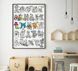 omy maison ABC Coloring Poster