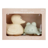 Hevea Squeeze'N'Splash Bath Toys ~ Rubberduck & Frog Gift Set