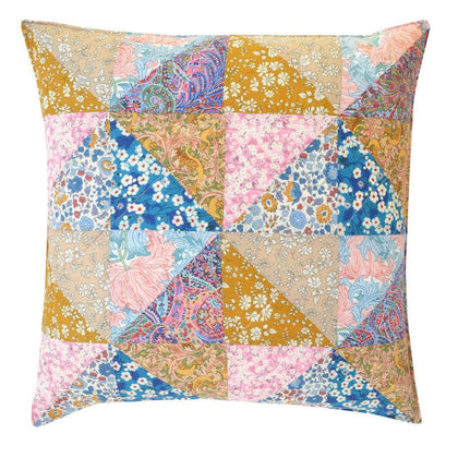 Coco & Wolf Patchwork Cushion made with Liberty Fabric