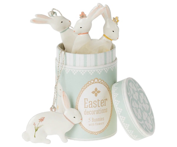 Maileg Easter Bunny Ornamnets ~ 5 Pcs