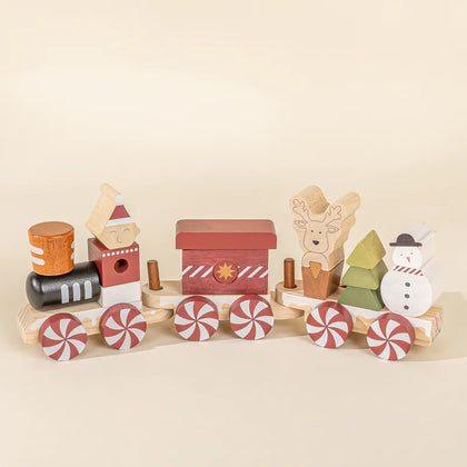 Coco Village Wooden Stacking Train ~ Christmas