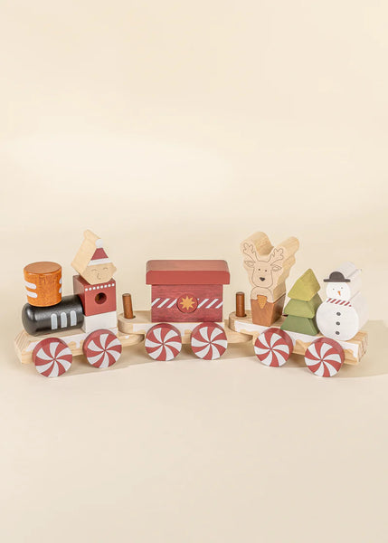 Coco Village Wooden Stacking Train ~ Christmas