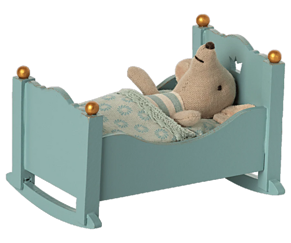 Maileg Cradle for Baby Mouse - Blue