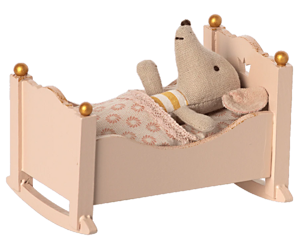 Maileg Cradle for Baby Mouse - Pink