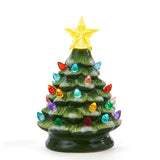 Kurt S. Adler Green LED Tree Ornament with White Glitter