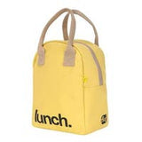 Fluf Zipper Lunch Bag - "Lunch" Yellow
